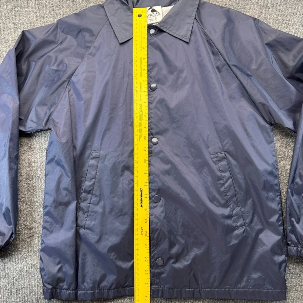 VTG 90s Los Angeles Coroner Coach Jacket Mens S Augusta Sportswear Navy Blue